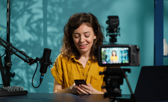 criador analisando métricas de viralização nas redes sociais