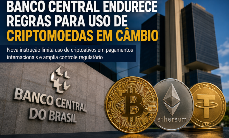 Banco Central endurece regras para criptomoedas em operações de câmbio internacional