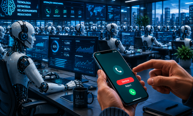 Operação moderna de cobrança enquanto consumidor ignora ligação desconhecida no celular