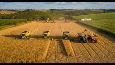 Produtor rural observa lavoura de soja em cenário que representa aumento da inadimplência no agronegócio brasileiro
