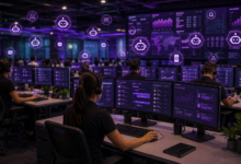 Contact center com agentes de inteligência artificial e profissionais humanos conectados por tecnologia