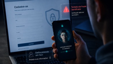 Ilustração representa o equilíbrio entre segurança antifraude e fricção no cadastro do cliente