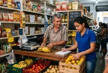 Microempreendedor trabalhando em pequeno estabelecimento comercial, em referência à proposta de aumento do teto de faturamento do MEI. Portal de Notícias ContraPonto.